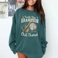 That's My Grandson Out There Jersey Number 56 Baseball Comfort Colors Sweatshirt Chalky Mint
