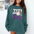 Titi Rookie Of Year 1st Birthday Baseball Theme Matching Comfort Colors Sweatshirt Chalky Mint
