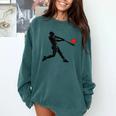 Valentines Day Baseball Batter Silhouette Heart Men Boys Kid Comfort Colors Sweatshirt Chalky Mint Valentines Day Baseball Batter Silhouette Heart Men Boys Kid Comfort Colors Sweatshirt Chalky Mint