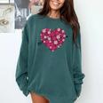 Valentine's Day Baseball Heart Softball Player Sports Lover Comfort Colors Sweatshirt Chalky Mint Valentine's Day Baseball Heart Softball Player Sports Lover Comfort Colors Sweatshirt Chalky Mint