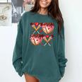 Valentines Day Drip Heart Baseball XOXO Boys Kids Men Sport Comfort Colors Sweatshirt Chalky Mint