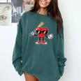 Valentines Day Heart Baseball Player Sports Boys Kids Men Comfort Colors Sweatshirt Chalky Mint