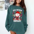 Valentines Day Six Seven Bruh 6 7 Meme Baseball Drip Boys Comfort Colors Sweatshirt Chalky Mint