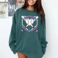 I Wear Purple For Alzheimers Awareness Baseball Heart Ribbon Comfort Colors Sweatshirt Chalky Mint I Wear Purple For Alzheimers Awareness Baseball Heart Ribbon Comfort Colors Sweatshirt Chalky Mint
