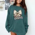 Wildcats Baseball Leopard Print Coquette Bow Mascot Game Day Comfort Colors Sweatshirt Chalky Mint Wildcats Baseball Leopard Print Coquette Bow Mascot Game Day Comfort Colors Sweatshirt Chalky Mint