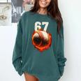 Women's 67 Baseball Boys Birthday Teens Six Seven Brainrot Comfort Colors Sweatshirt Chalky Mint Women's 67 Baseball Boys Birthday Teens Six Seven Brainrot Comfort Colors Sweatshirt Chalky Mint