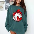 Womens Custom Baseball Mom Number 7 Heart For Mom Mommy Comfort Colors Sweatshirt Chalky Mint Womens Custom Baseball Mom Number 7 Heart For Mom Mommy Comfort Colors Sweatshirt Chalky Mint