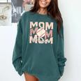Women's Retro Baseball Mama Distressed Baseball Mom Life Comfort Colors Sweatshirt Chalky Mint