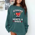 Women's Valentines Day Baseball Stealing Hearts Bases Boys Kids Men Comfort Colors Sweatshirt Chalky Mint Women's Valentines Day Baseball Stealing Hearts Bases Boys Kids Men Comfort Colors Sweatshirt Chalky Mint