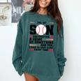Yes Son Has Practice a Game Baseball Mom Comfort Colors Sweatshirt Chalky Mint