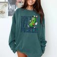 Youth Baseball Catcher Humor Don’t Get In A Pickle Comfort Colors Sweatshirt Chalky Mint