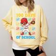 100 Days Of School Baseball Bat 100th Day Of School Boys Comfort Colors Sweatshirt Blue Spruce