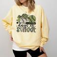 100 Days Of School Baseball Camo Cap Kids Boys 100th Day Comfort Colors Sweatshirt Blue Spruce