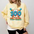 100 Days Of School Baseball Drip Boys 100th Day Of School Comfort Colors Sweatshirt Blue Spruce