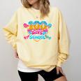 100 Days Of School Baseball Drip Ice Cream Costume Teachers Comfort Colors Sweatshirt Blue Spruce