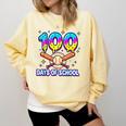 100 Days Of School Baseball Ice Cream Drip Kids Boys Teacher Comfort Colors Sweatshirt Blue Spruce