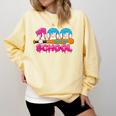 100 Days Of School Baseball Ice Cream Drip For Teacher Kid Comfort Colors Sweatshirt Blue Spruce