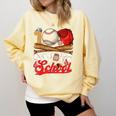 100 Days Of School Baseball Player Sports Game Teacher Kid Comfort Colors Sweatshirt Blue Spruce
