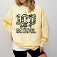 100 Days Of School Camo Baseball Camouflage For Kids Comfort Colors Sweatshirt Blue Spruce