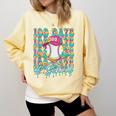100 Days Of School Drip Baseball 100th Day Baseball School Comfort Colors Sweatshirt Blue Spruce