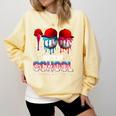 100 Days Of School Dripping Baseball 100th Day Teacher Boy Comfort Colors Sweatshirt Blue Spruce