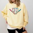 12th Birthday Baseball Ice Cream Drip 12 Years Old Boy Kids Comfort Colors Sweatshirt Blue Spruce