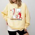 13 Years Old Baseball Birthday Boy 13th Bday Party Comfort Colors Sweatshirt Blue Spruce