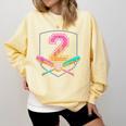 2nd Birthday Baseball Bat Ice-Cream Drip 2yrs Old Boys Kids Comfort Colors Sweatshirt Blue Spruce 2nd Birthday Baseball Bat Ice-Cream Drip 2yrs Old Boys Kids Comfort Colors Sweatshirt Blue Spruce