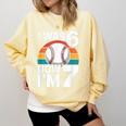 I Was 6 Now Im 7 Baseball Birthday Age 7 Comfort Colors Sweatshirt Blue Spruce