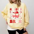 6 7 Bruh Six Seven Valentine Heart Baseball Comfort Colors Sweatshirt Blue Spruce 6 7 Bruh Six Seven Valentine Heart Baseball Comfort Colors Sweatshirt Blue Spruce