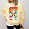 6 7 Ice Cream Drip Baseball Number 67 Player Boy Girl Kids Comfort Colors Sweatshirt Blue Spruce 6 7 Ice Cream Drip Baseball Number 67 Player Boy Girl Kids Comfort Colors Sweatshirt Blue Spruce
