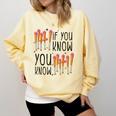 6 7 If You Know You Know Baseball Ice Cream Dip Comfort Colors Sweatshirt Blue Spruce