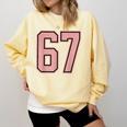 6 7 Number 67 Baseball Meme Tee For Women Comfort Colors Sweatshirt Blue Spruce