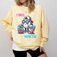 I Was 6 Now I'm 7 Baseball Birthday Drip Ice Cream Boy Comfort Colors Sweatshirt Blue Spruce