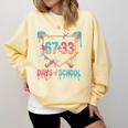67 33 Days Of School Baseball Drip 100 Days Of School Comfort Colors Sweatshirt Blue Spruce