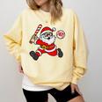 67 Baseball Santa Six Seven Meme Christmas Sport Men Boy Kid Comfort Colors Sweatshirt Blue Spruce