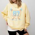 67 Ice Cream Drip Baseball Meme Six Seven Gen Alpha Comfort Colors Sweatshirt Blue Spruce