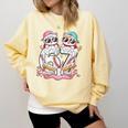 67 Meme Kawaii Cats Baseball Ice Cream Drip 6 7 Kids Comfort Colors Sweatshirt Blue Spruce