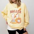 This Baller Is Now 11 Year Baseball Player 11th Birthday Boy Comfort Colors Sweatshirt Blue Spruce