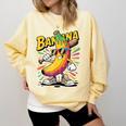 Banana Baseball Cartoon Cool Sports Kids Teens Comfort Colors Sweatshirt Blue Spruce Banana Baseball Cartoon Cool Sports Kids Teens Comfort Colors Sweatshirt Blue Spruce