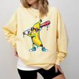 Banana Baseball Drip Kids Youth Boys Girls Comfort Colors Sweatshirt Blue Spruce