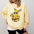 Banana Baseball Fruit Comfort Colors Sweatshirt Blue Spruce Banana Baseball Fruit Comfort Colors Sweatshirt Blue Spruce