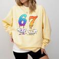Baseball 67 Ice Cream Drip Six Seven Boys Meme Comfort Colors Sweatshirt Blue Spruce