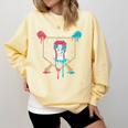 Baseball 8 Year Old Ice Cream Drip 8th Birthday Boys Player Comfort Colors Sweatshirt Blue Spruce