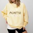 Baseball Auntie Leopard Baseball Heart Comfort Colors Sweatshirt Blue Spruce