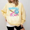Baseball Or Bows Brother Loves You Gender Reveal Boy Or Girl Comfort Colors Sweatshirt Blue Spruce