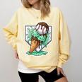 Baseball Boys Ice Cream Drip Baseball Boys Youth Mint Choco Comfort Colors Sweatshirt Blue Spruce