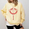 Baseball Cross Bats Pitcher Jesus Faith Comfort Colors Sweatshirt Blue Spruce