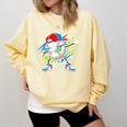Baseball Dabbing Sports For Boys And Girls Game Day Comfort Colors Sweatshirt Blue Spruce