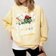 Baseball Dinosaur 100 Days Of School Kids Theme Comfort Colors Sweatshirt Blue Spruce
